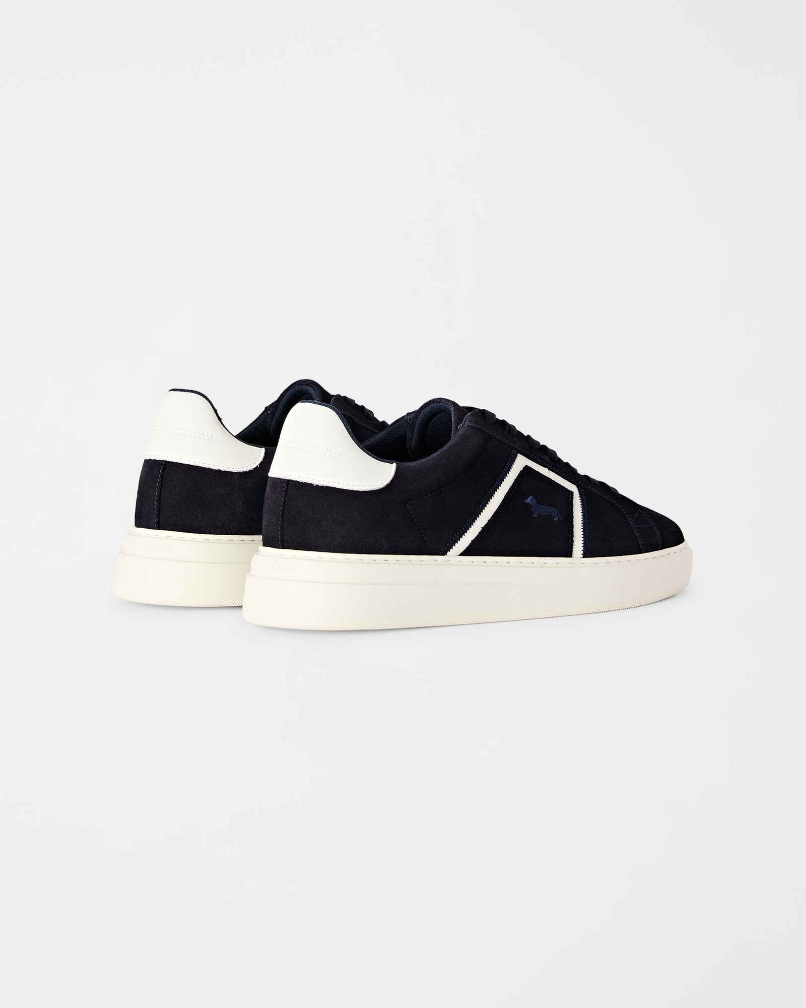 Men&rsquo;s suede and nylon sneaker with nubuck band, BLUE - OFF-WHITE, large