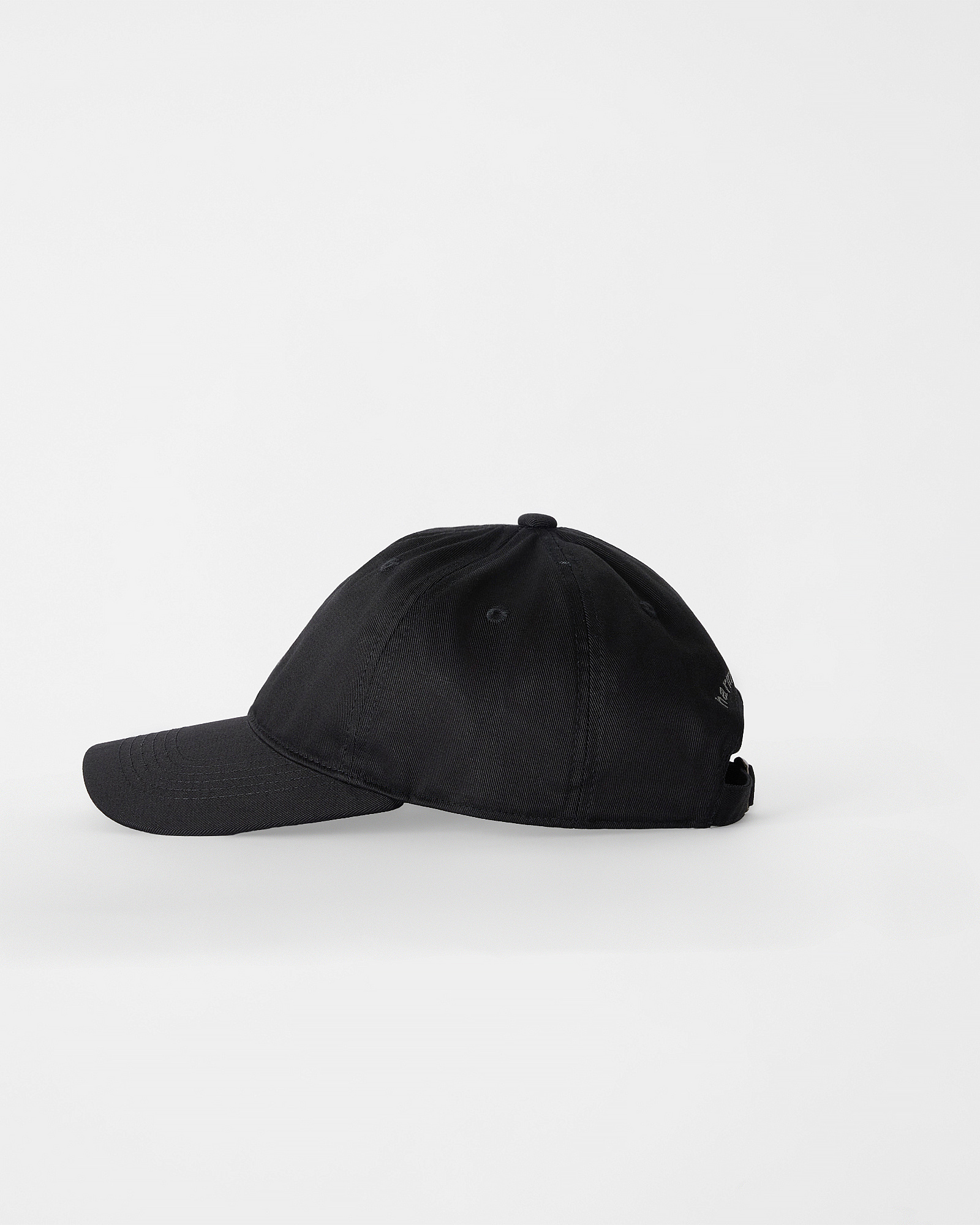 Cappello baseball da uomo in twill di cotone con bassotto ricamato, NERO, large