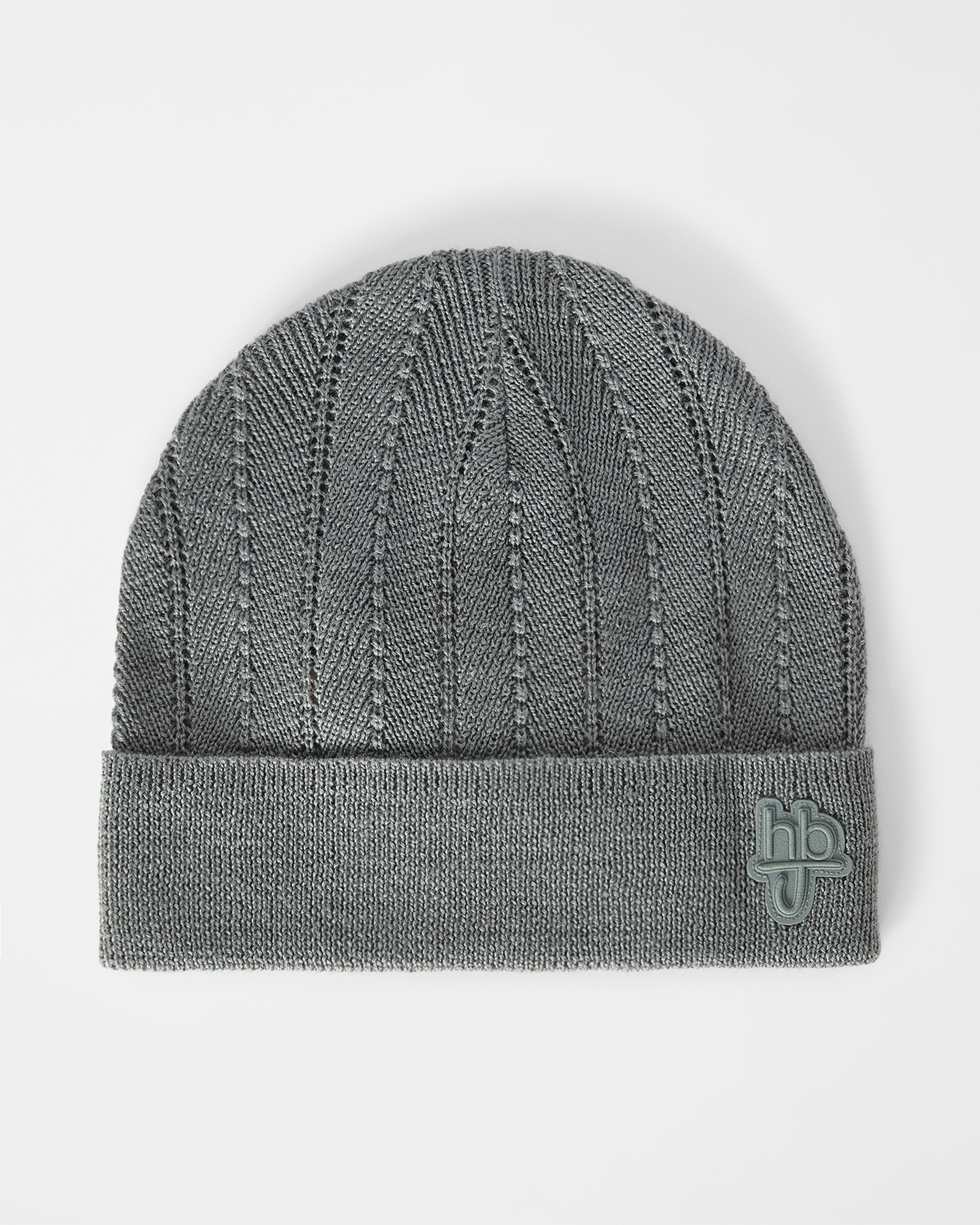 Berretto HBJ Uomo con Patch Logo, GRIGIO, large