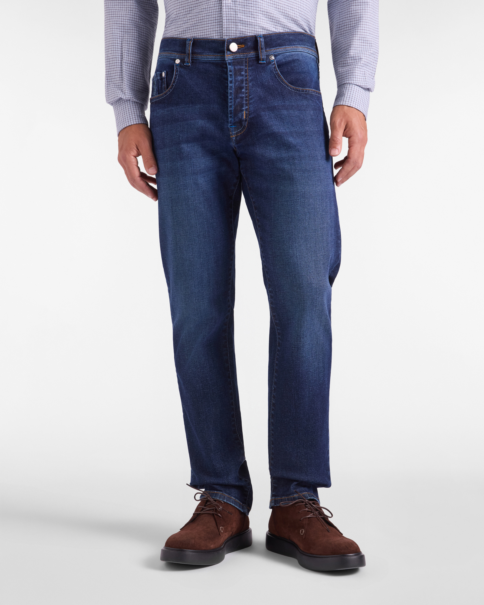 Men&rsquo;s 5-Pocket Narrow-Fit Blue Denim Jeans