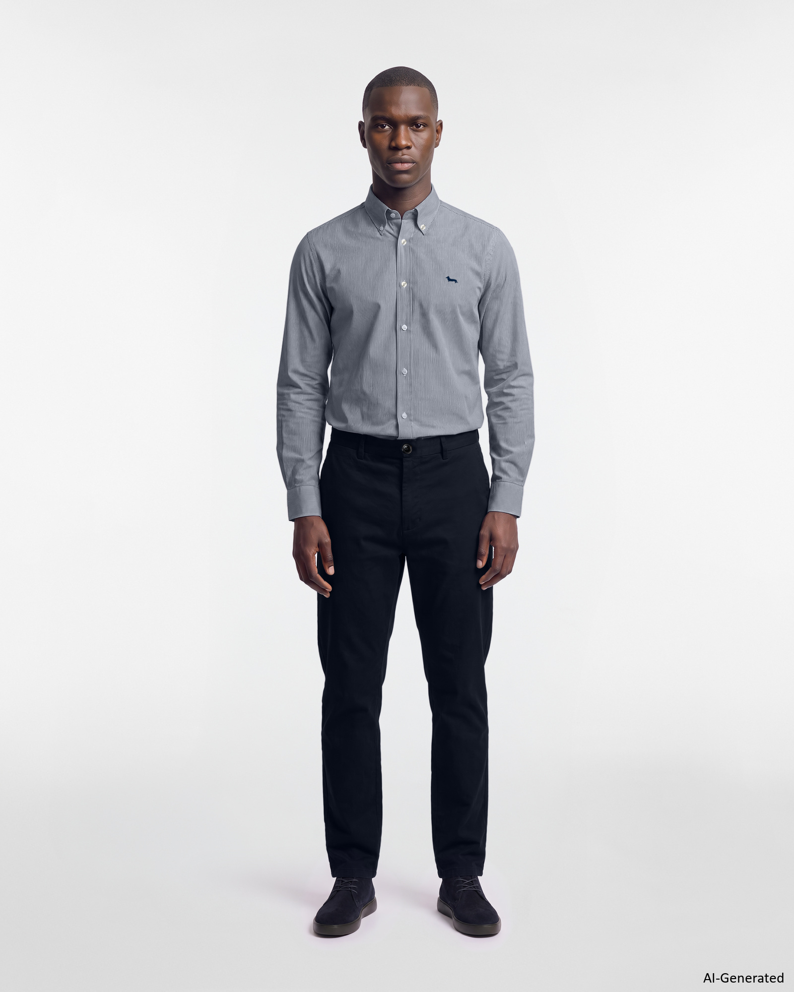 Men&rsquo;s slim-fit stretch cotton chino pants, NAVY BLUE, large