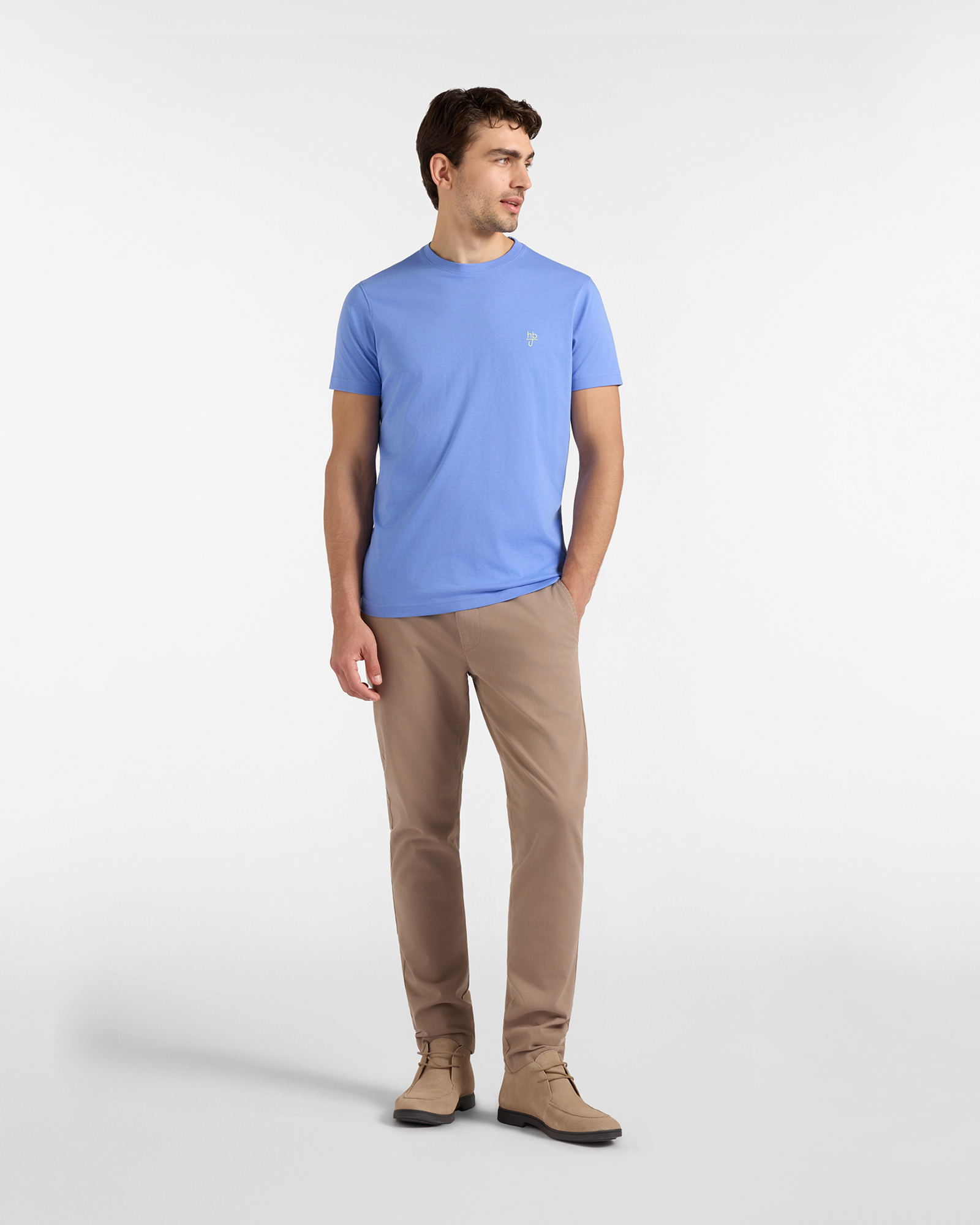 T-shirt HBJ Uomo Narrow Fit in puro cotone, ORTENSIA, large