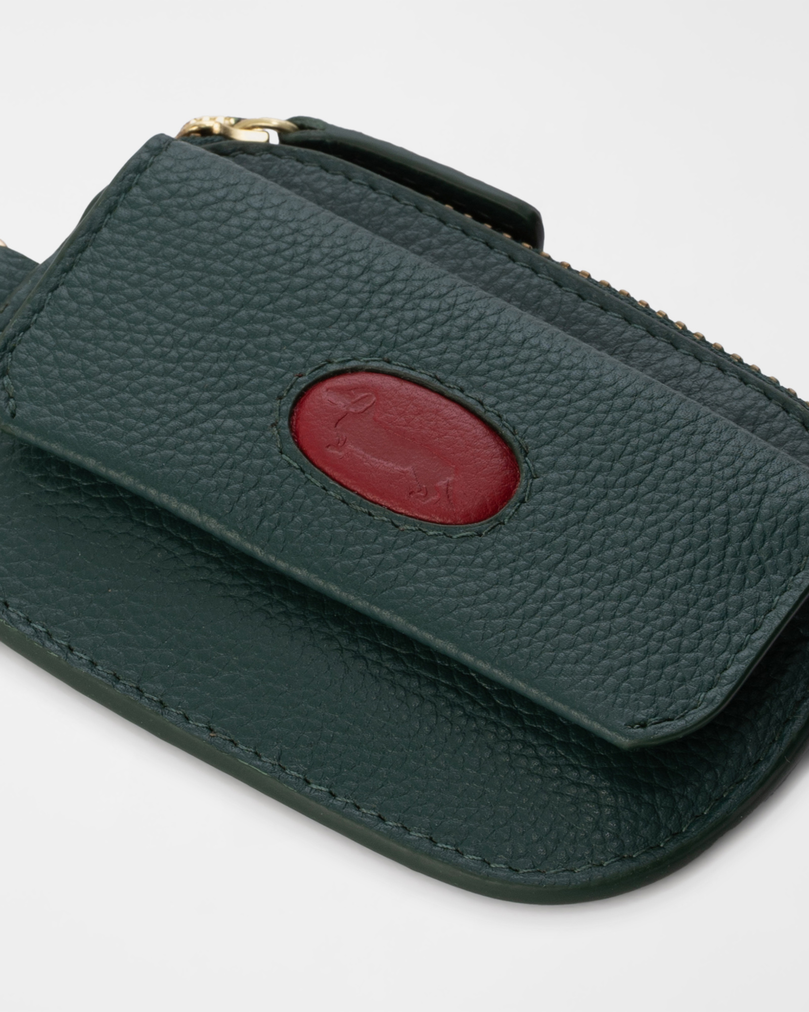 Women&rsquo;s Genuine Leather Coin Purse, GREEN, large