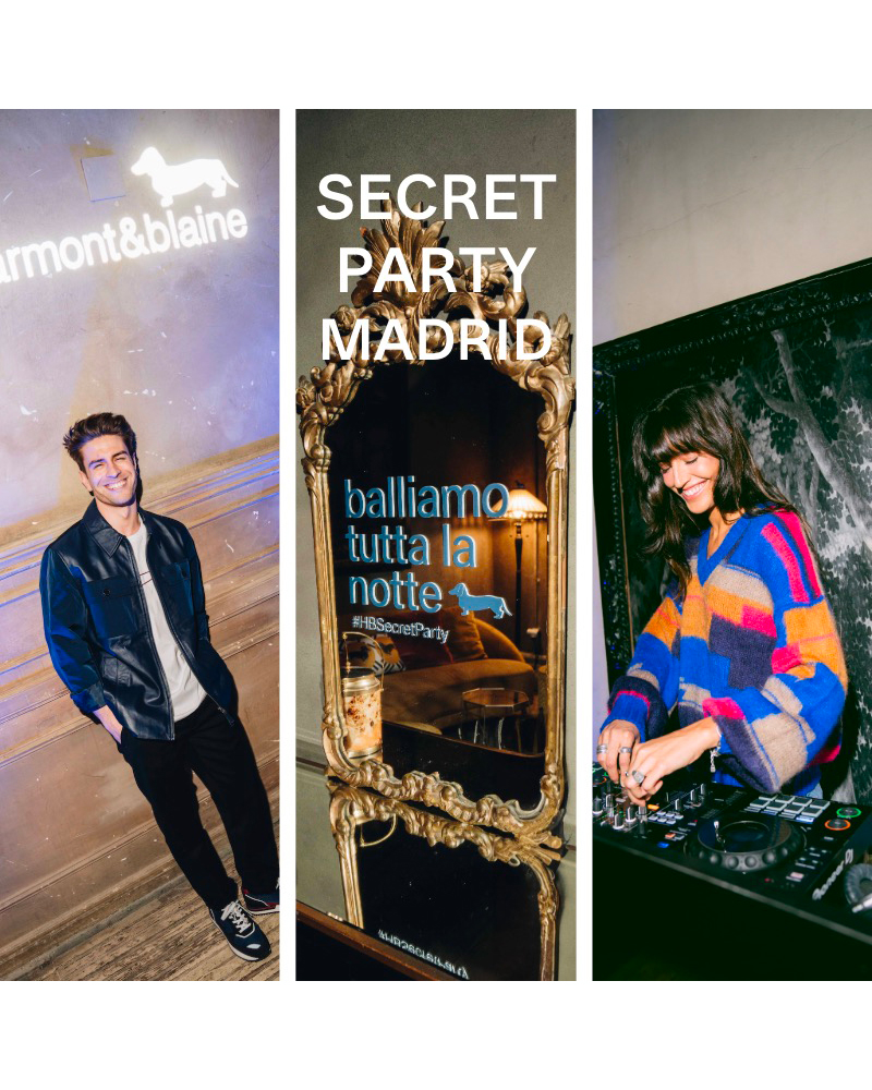 Harmont & Blaine, il marchio napoletano dai colori vivaci e dall'anima italiana, celebra il suo arrivo a Madrid con un evento molto speciale: una festa segreta che ha visto protagonista il suo iconico e divertente Bassotto. L'esclusivo evento, tenutosi la scorsa notte, &egrave; stato frequentato da profili di spicco della societ&agrave; madrilena e da influenti personalit&agrave; come Eugenia Osborne, Lulu Figueroa, Isa Hern&aacute;ez, Isthar Espejo, Johanna Muller, Mario Marzo e Nicola Carbone, Addetto Commerciale dell'ambasciata italiana.